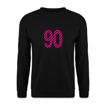 90. 90 YEARS. 90TH ANNIVERSARY. 90TH ANNIVERSARY. - Unisex Sweatshirt - black - Front - Alina (178cm) & Michal (187cm)