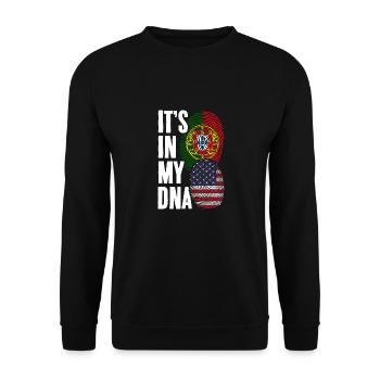 It's In My DNA Awesome American Portuguese A - Unisex Pullover - Schwarz - Vorne - Alina (178cm) & Michal (187cm)