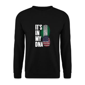 Awesome It's In My DNA American Nigerian - Unisex Sweatshirt - black - Front - Alina (178cm) & Michal (187cm)