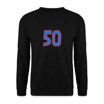50. 50 YEARS. 50th ANNIVERSARY. 50TH ANNIVERSARY. - Unisex Sweatshirt - black - Front - Alina (178cm) & Michal (187cm)