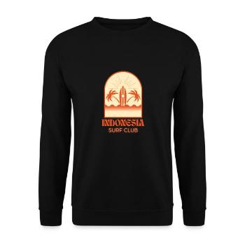 Surf Club - Bali, Indonesia - Unisex Sweatshirt - black - Front - Alina (178cm) & Michal (187cm)