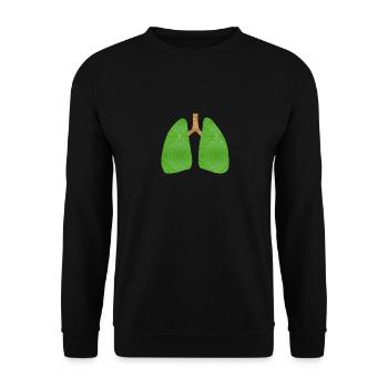 Green lung - Unisex Sweatshirt - black - Front - Alina (178cm) & Michal (187cm)
