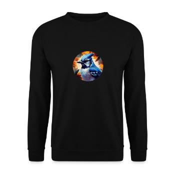 Blue jay bird - Unisex Sweatshirt - black - Front - Alina (178cm) & Michal (187cm)