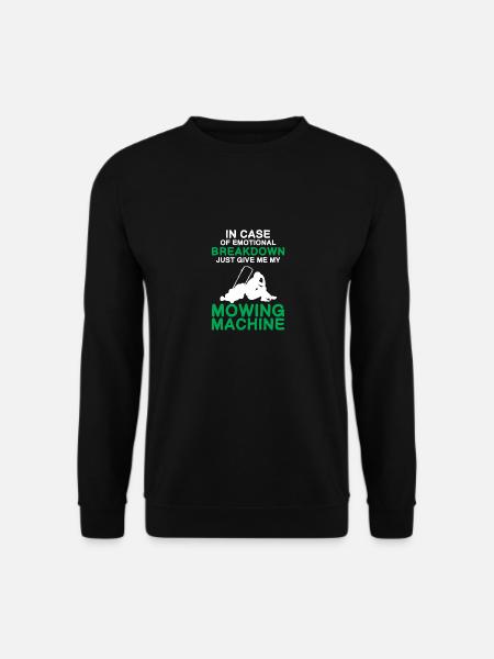 Rasenmähen Rasenmäher Lustiges Gärtner - Unisex Pullover - Schwarz