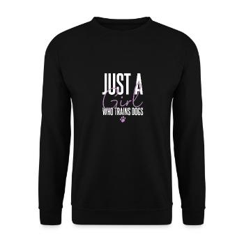 Chiens chiens chiens d’entraînement chien - Sweat-shirt Unisexe - noir - Devant - Alina (178cm) & Michal (187cm)