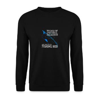 Angler fishing - Unisex Sweatshirt - black - Front - Alina (178cm) & Michal (187cm)