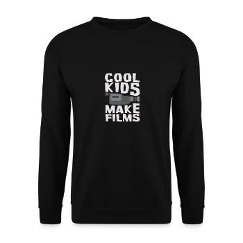 Cinéaste réalisateur producteur de film caméraman - Sweat-shirt Unisexe - noir - Devant - Alina (178cm) & Michal (187cm)