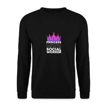 Travailleurs sociaux Travail social Travail social - Sweat-shirt Unisexe - noir - Devant - Alina (178cm) & Michal (187cm)