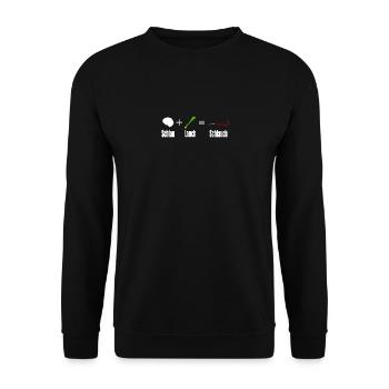 Smart + leek = hose - Unisex Sweatshirt - black - Front - Alina (178cm) & Michal (187cm)