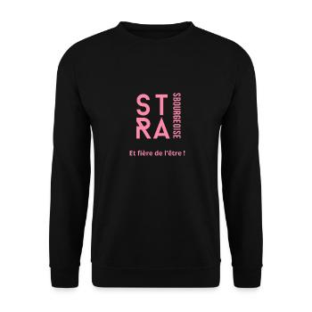 Strasbourgeoise - Sweat-shirt Unisexe - noir - Devant - Alina (178cm) & Michal (187cm)