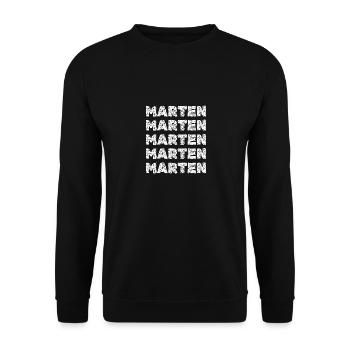 Marten - Unisex Sweatshirt - black - Front - Alina (178cm) & Michal (187cm)