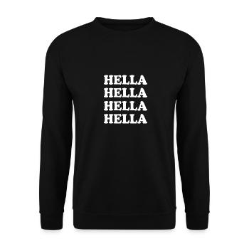 Hella as a name - Unisex Sweatshirt - black - Front - Alina (178cm) & Michal (187cm)