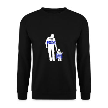 Father and Son Dad and Son Boss Partner Look - Unisex Sweatshirt - black - Front - Alina (178cm) & Michal (187cm)