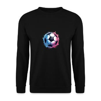 Fußballer Fußball Jungen Kinder - Unisex Pullover - Schwarz - Vorne - Alina (178cm) & Michal (187cm)