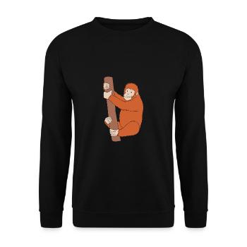 Orangutan - Unisex Sweatshirt - black - Front - Alina (178cm) & Michal (187cm)