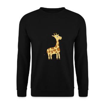 Giraffe funny - Unisex Sweatshirt - black - Front - Alina (178cm) & Michal (187cm)