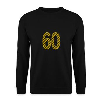 60. 60 YEARS. 60th ANNIVERSARY. 60TH BIRTHDAY. - Unisex Sweatshirt - black - Front - Alina (178cm) & Michal (187cm)
