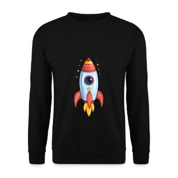 Rakete - Unisex Pullover - Schwarz - Vorne - Alina (178cm) & Michal (187cm)