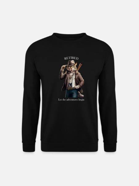 RETIRED - LET THE ADVENTURES BEGIN - Unisex Sweatshirt - black