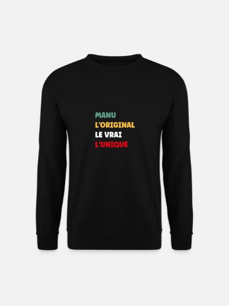 Manu - Sweat-shirt Unisexe - noir