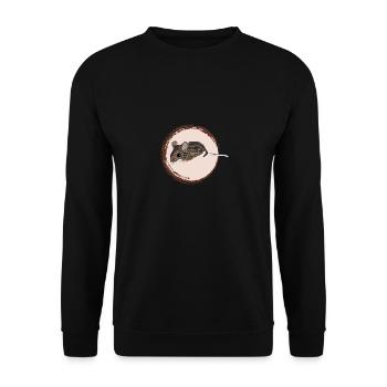 Waldmaus / Wood Mouse III - Unisex Pullover - Schwarz - Vorne - Alina (178cm) & Michal (187cm)
