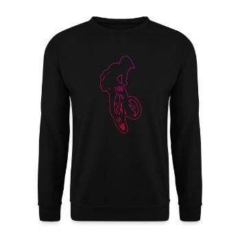 BMX garçons BMX vélo Femmes vélo BMX vélo - Sweat-shirt Unisexe - noir - Devant - Alina (178cm) & Michal (187cm)