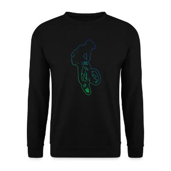 bmx fahrrad Radfahren Bike bmx jungen bmx - Unisex Pullover - Schwarz - Vorne - Alina (178cm) & Michal (187cm)