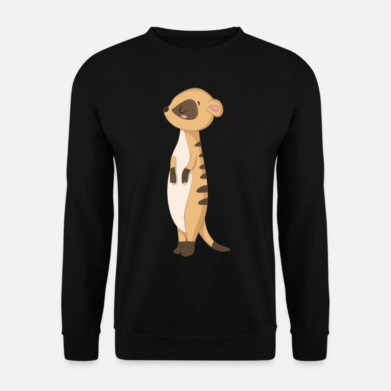 Doux suricate Manguste - Sweat-shirt Unisexe - noir