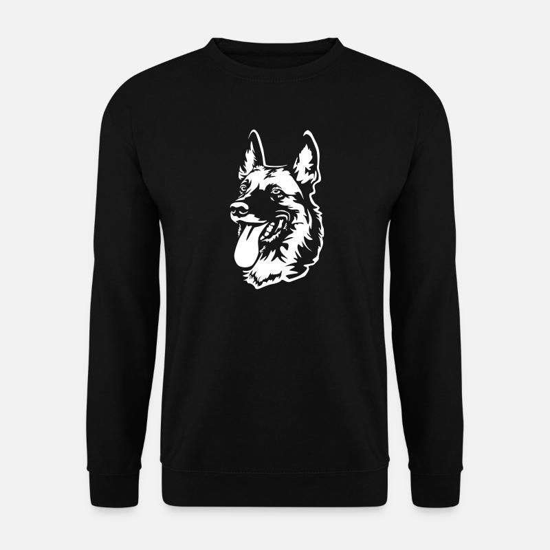 Malinois Kopf "Black Edition" - Unisex Pullover - Schwarz
