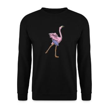 Danse ballerine de ballerine flamant rose - Sweat-shirt Unisexe - noir - Devant - Alina (178cm) & Michal (187cm)