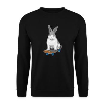 Rabbit Skater Skateboard - Sweat-shirt Unisexe - noir - Devant - Alina (178cm) & Michal (187cm)