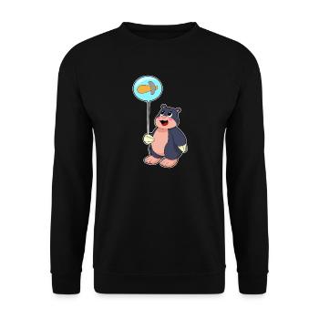 Ballon Taupe - Sweat-shirt Unisexe - noir - Devant - Alina (178cm) & Michal (187cm)