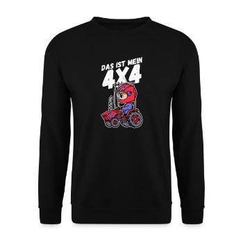 Traktor Jungbauer Statement Nutzfahrzeug Landleben - Unisex Pullover - Schwarz - Vorne - Alina (178cm) & Michal (187cm)