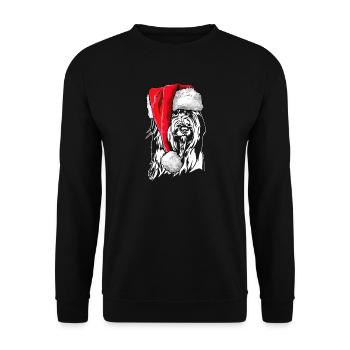 Père Noël Wäller Chiens de Noël Wilsigns - Sweat-shirt Unisexe - noir - Devant - Alina (178cm) & Michal (187cm)