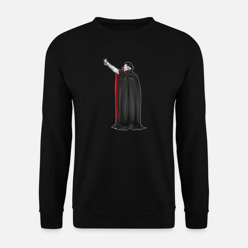 Vampir Halloween Selfie - Unisex Pullover - Schwarz