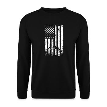 Schroffer Flaggenberg - Unisex Pullover - Schwarz - Vorne - Alina (178cm) & Michal (187cm)