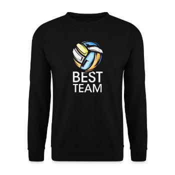 meilleure équipe de volley-ball plage couleurs vives graphique - Sweat-shirt Unisexe - noir - Devant - Alina (178cm) & Michal (187cm)