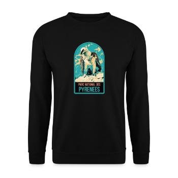 Bartgeier Pyrenäen-Nationalpark: majestätische Fauna - Unisex Pullover - Schwarz - Vorne - Alina (178cm) & Michal (187cm)