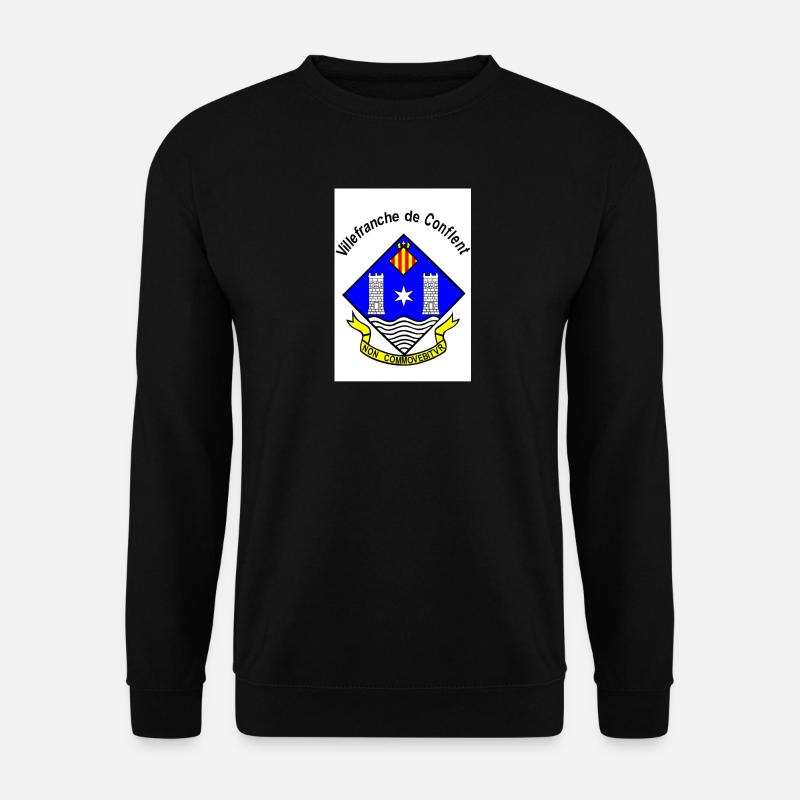 Wappen Villefranche de Conflent Blau - Unisex Pullover - Schwarz
