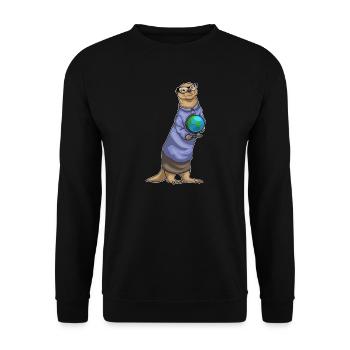 Otter Story Teacher School - Unisex Sweatshirt - black - Front - Alina (178cm) & Michal (187cm)
