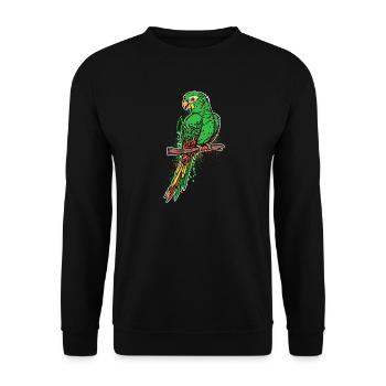 Oiseau, Amoureux Des Oiseaux, Animal, Perroquet, Animal De Compagnie, Zoo - Sweat-shirt Unisexe - noir - Devant - Alina (178cm) & Michal (187cm)