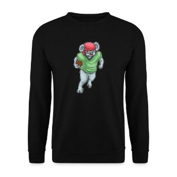 Koala American Football Sports - Unisex Sweatshirt - black - Front - Alina (178cm) & Michal (187cm)