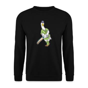 Canard Cricket Batte de cricket - Sweat-shirt Unisexe - noir - Devant - Alina (178cm) & Michal (187cm)
