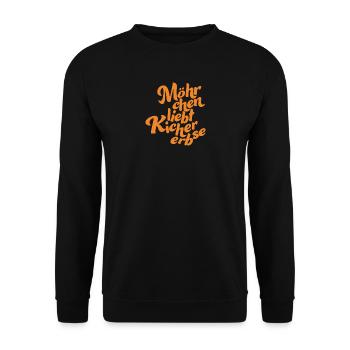 Logo without background orange - Unisex Pullover - Schwarz - Vorne - Alina (178cm) & Michal (187cm)