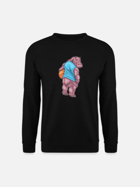 Hippopotame Basketteur Basketteur - Sweat-shirt Unisexe - noir