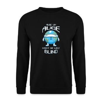 An eye for an eye - Unisex Sweatshirt - black - Front - Alina (178cm) & Michal (187cm)