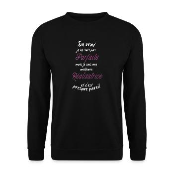 je suis la meilleure Réalisatrice - Sweat-shirt Unisexe - noir - Devant - Alina (178cm) & Michal (187cm)