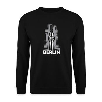 Tour de télévision de Berlin - Symbole de la ville comme logo - Sweat-shirt Unisexe - noir - Devant - Alina (178cm) & Michal (187cm)
