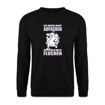 Funny Fitness Sayings Workout Outfits - Unisex Sweatshirt - black - Front - Alina (178cm) & Michal (187cm)