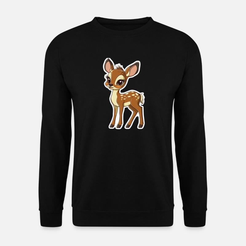 Reh - Unisex Pullover - Schwarz